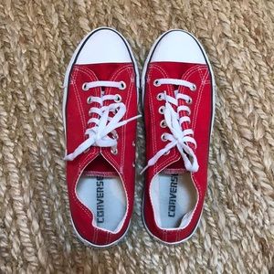 Red converse all star (low top)